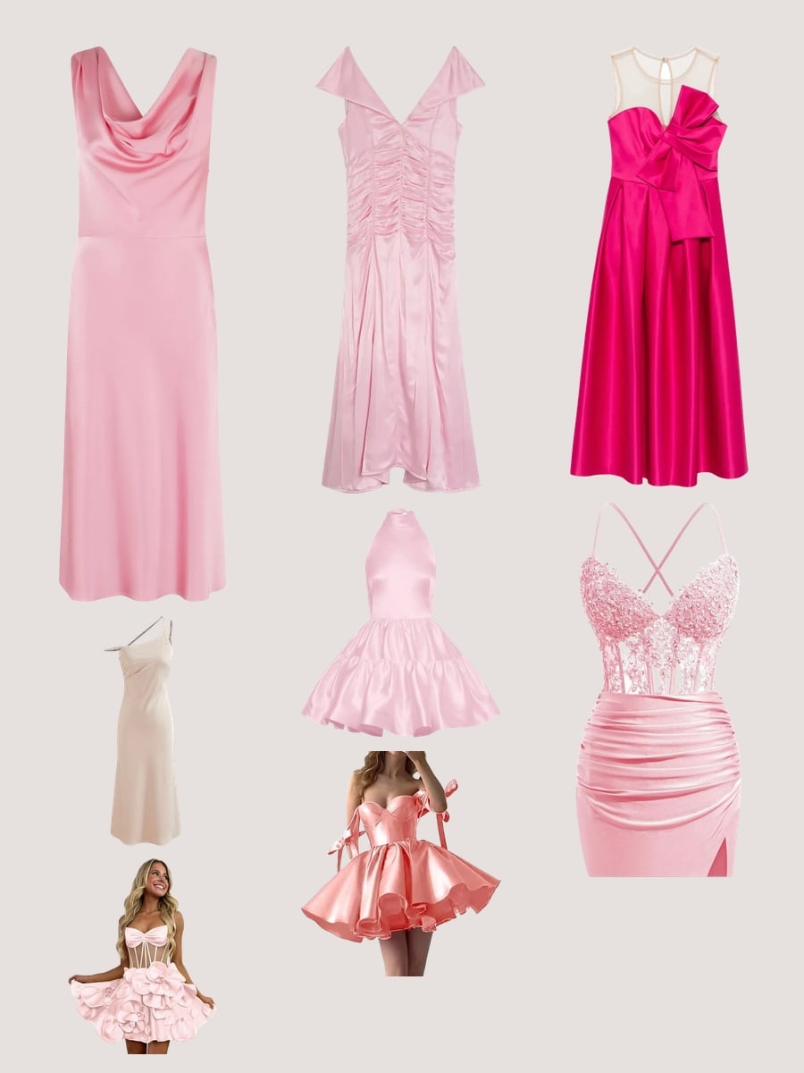 Pink Hoco Dress: Dazzle in Satin Elegance