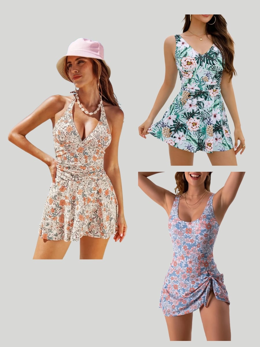 Swimsuit Dress Magic: Dive Into Floral Elegance!