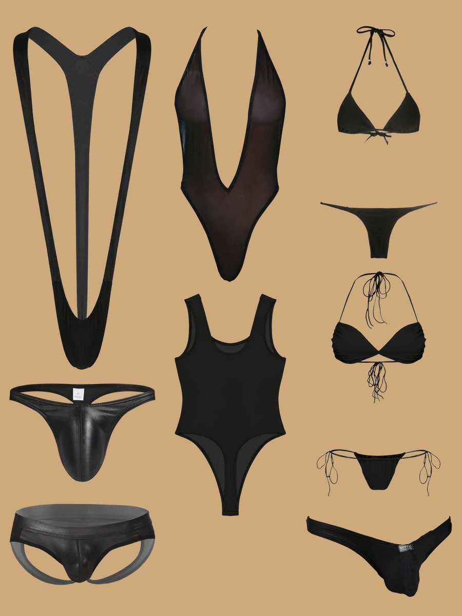 Dive into Style: The Allure of the Black Thong Swimsuit