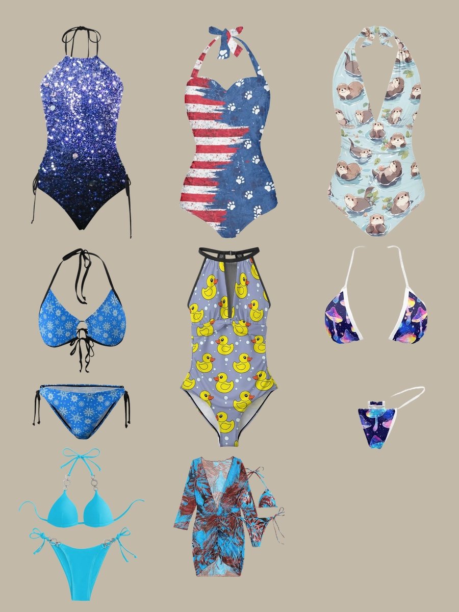 Dive into Style: Halter Top Swimsuit Sensation!