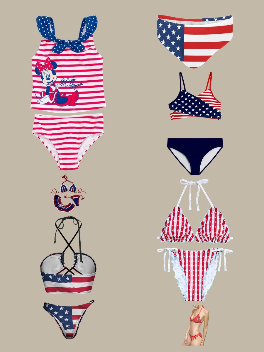 Dive Into Style with Red White and Blue Swimsuits