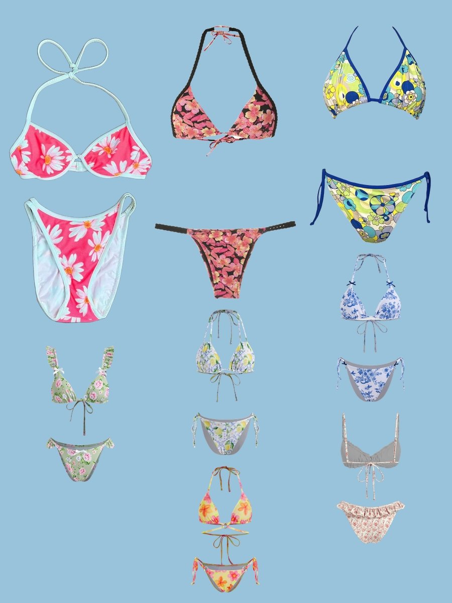 Dive into Swimsuit Anime with Floral Bikinis!