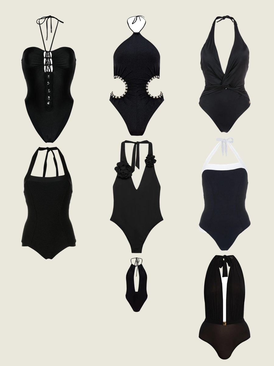 Dive into Chic with Halter Neck One Piece Swimsuit