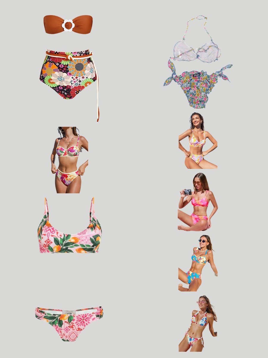 Swimsuit Tanning: Shine in a Bright Floral Bikini