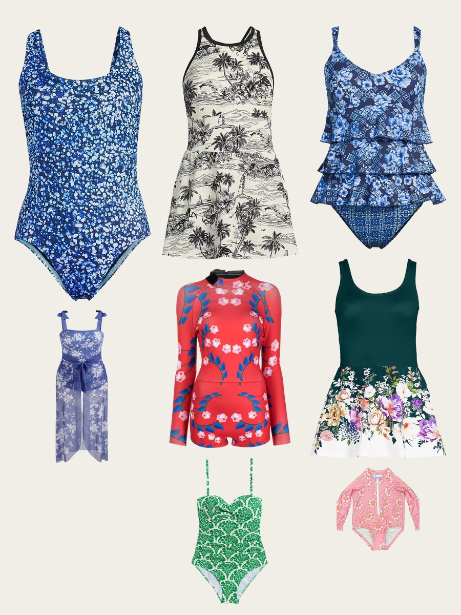 Long Torso Swimsuits: Dive into Floral Elegance!