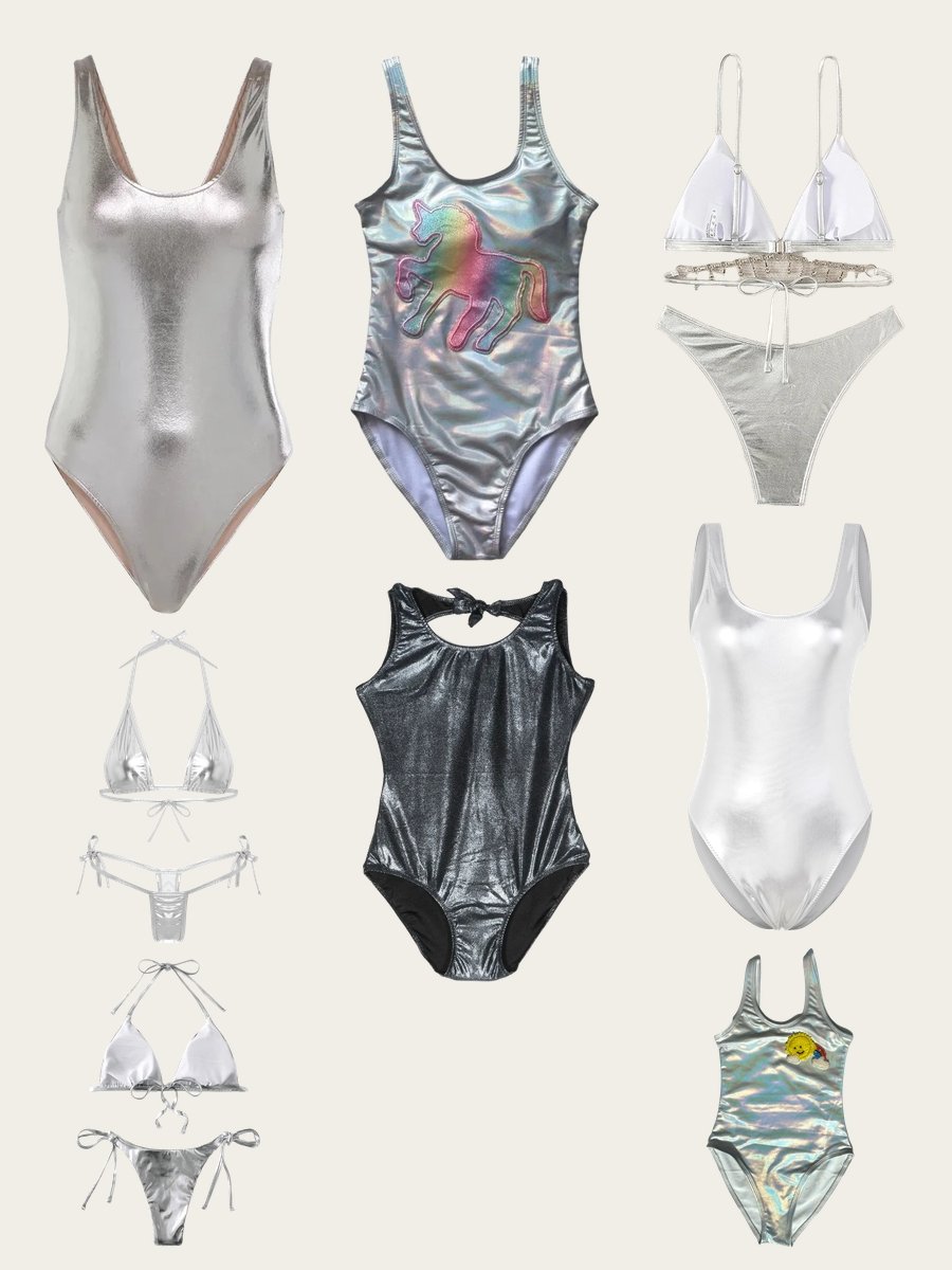 Jump into Summer with a Metallic One Piece Swimsuit