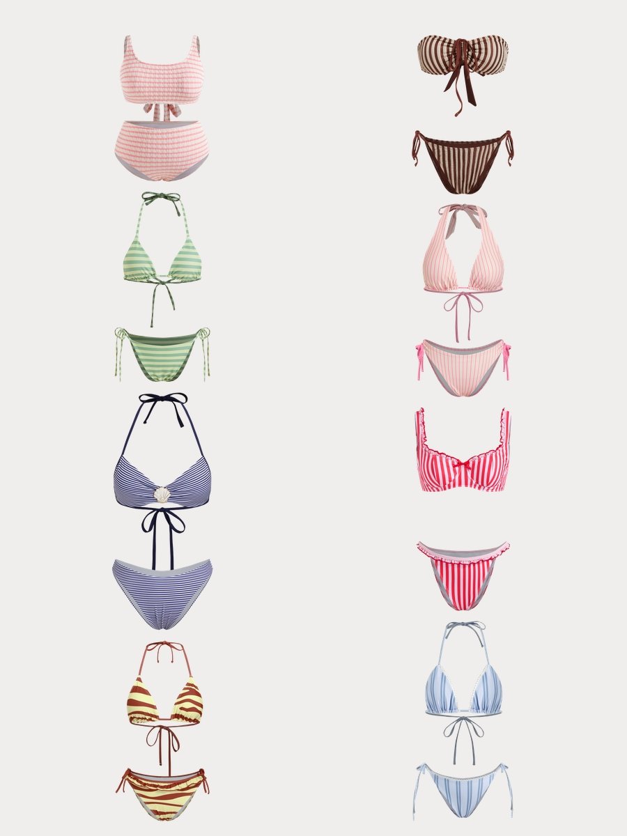 Margot Robbie in Swimsuit: Explore the Striped Bikini Style