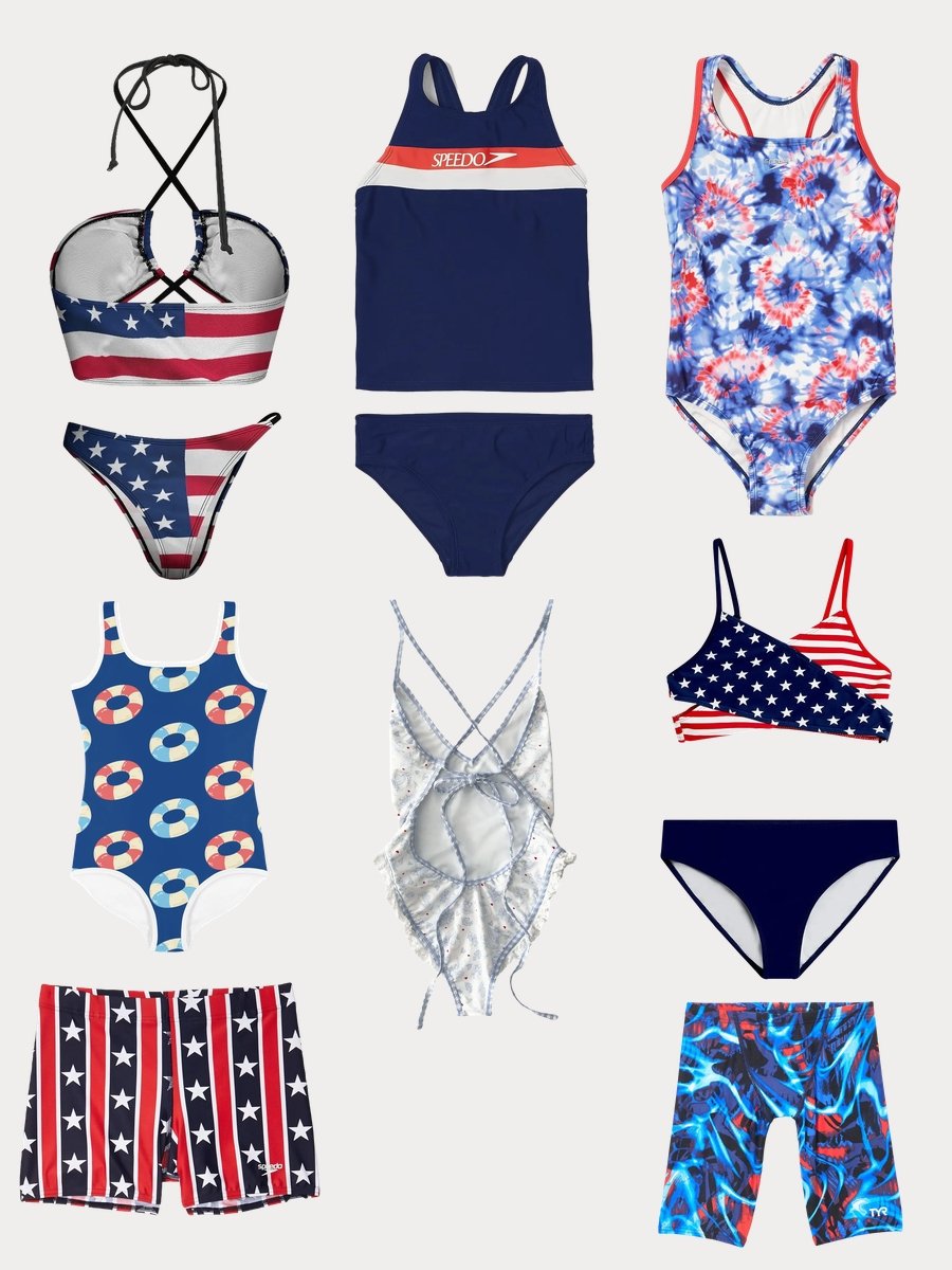 Dive Into Style with Red White Blue Swimsuits!