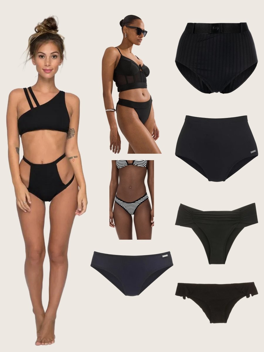 Dive into Style with Seamless Black Swimsuit Bottoms