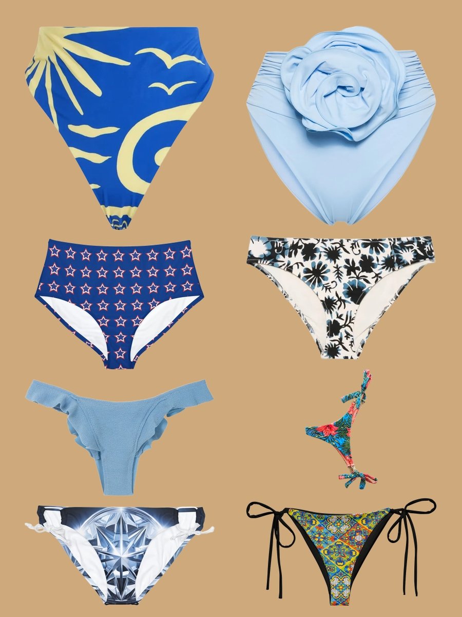 Cameltoe Dilemma: Rocking the Blue High-Waist Bikini