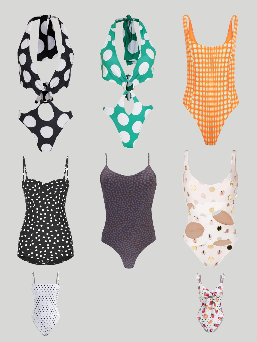 Old Fashioned Swimsuits: Vintage Polka Dot Charm
