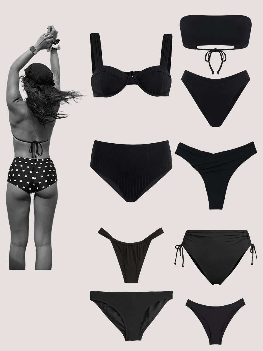 Brief Swimsuit Bottoms: Dive into High-Waist Chic