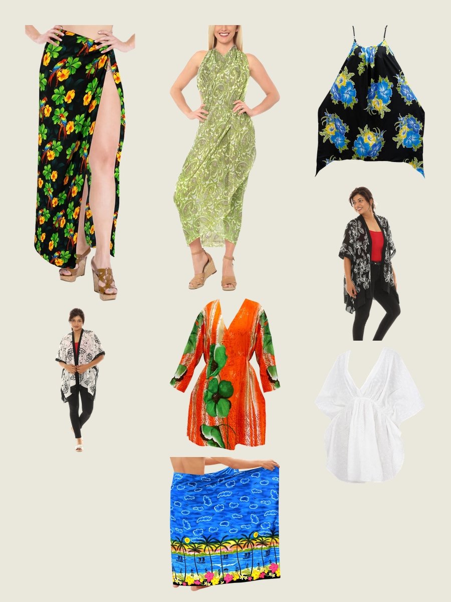 Swimsuit Cover Up Dresses: Floral Sheer Beach Magic