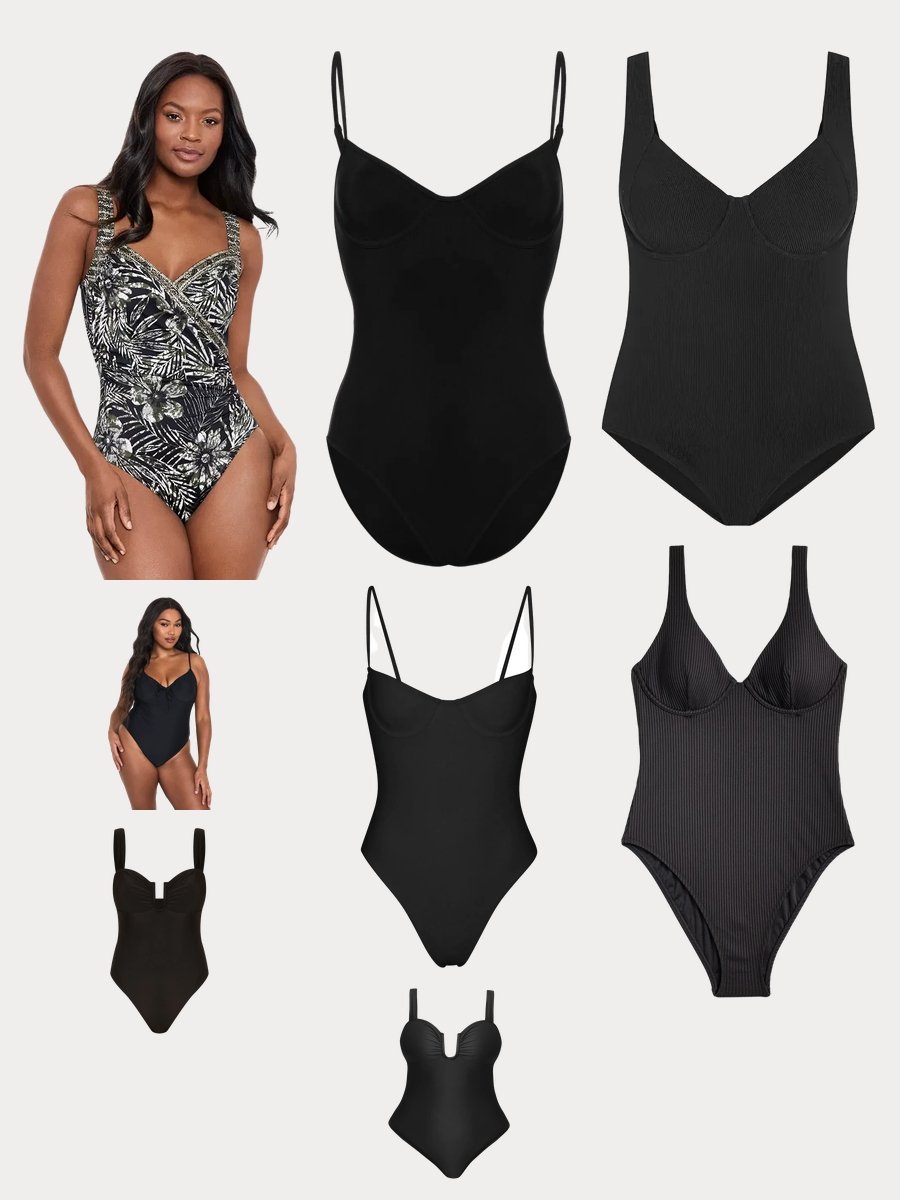 Dive Into Elegance: Underwire Bra One-Piece Swimsuits