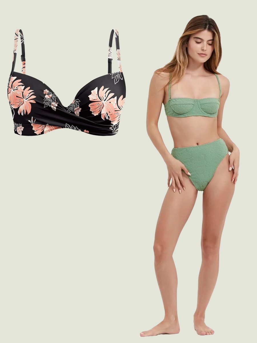 Dive Into Style: Underwire Bra Top Swimsuits