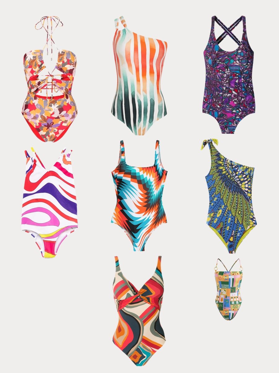 Swimsuit Clip Art: Dive into Colorful Abstract Designs