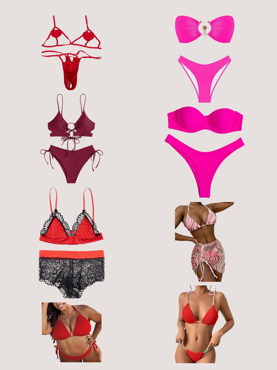 Sizzle in a 2 Piece Sexy Swimsuit: Red Lace Edition