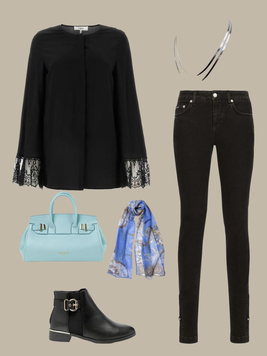 Style Broad Shoulders with Chic Black Attire