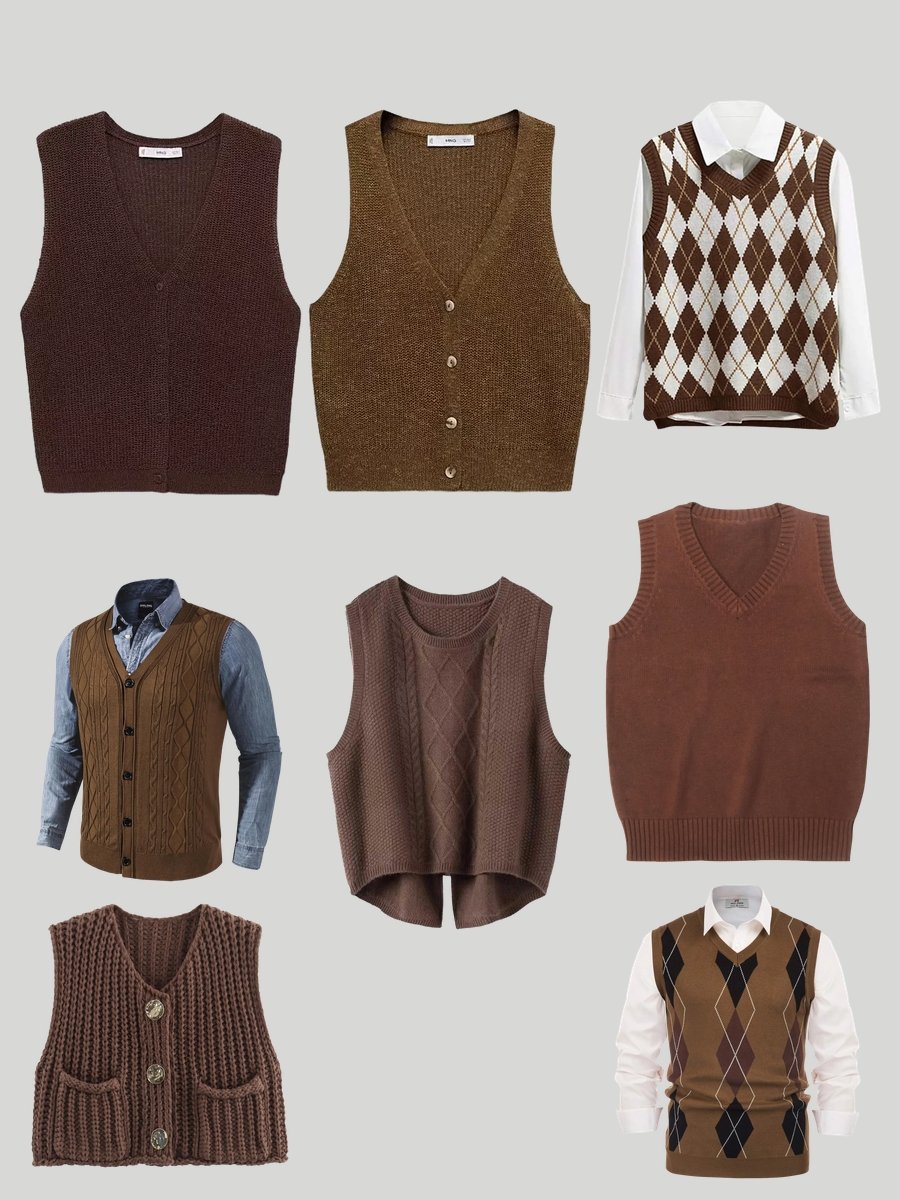 Sweater Vest Wonder: Brown is the New Black!