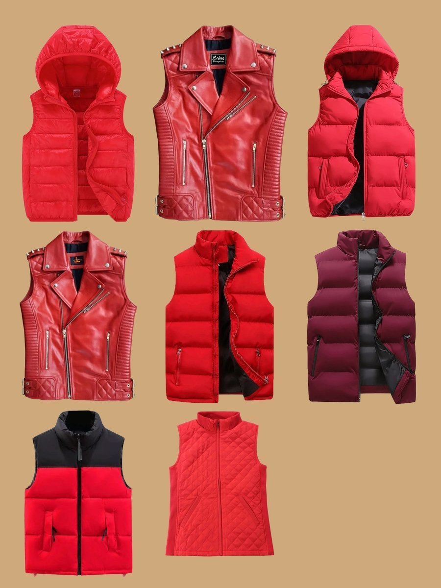Santa Vest Chic: Red Quilted Magic for Any Occasion