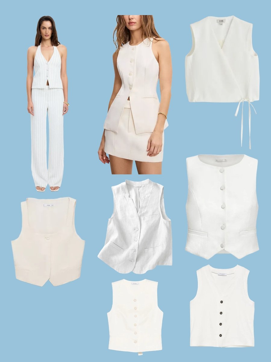 White Linen Vest Whispers: The Chic Essential