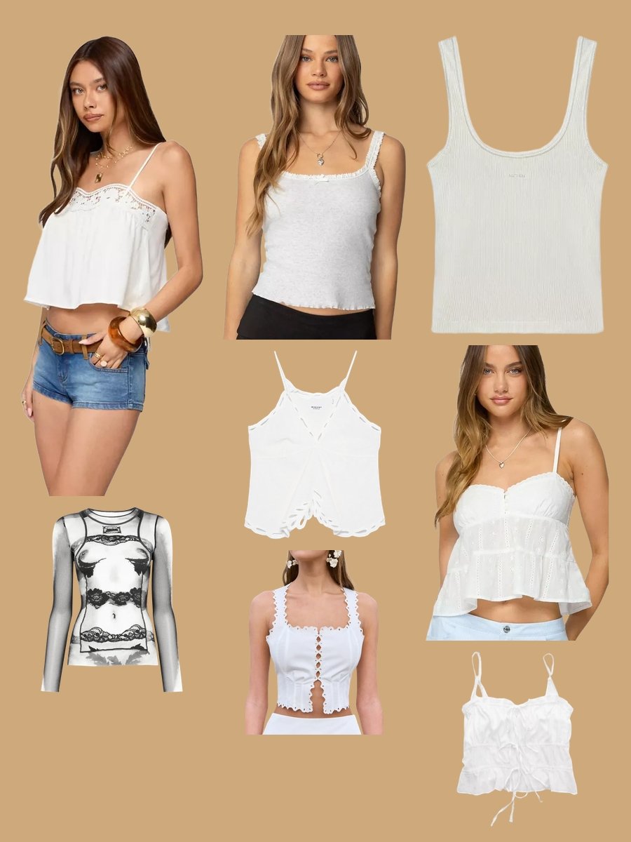 White Lace Crop Tank Top: Summer's Breezy Chic