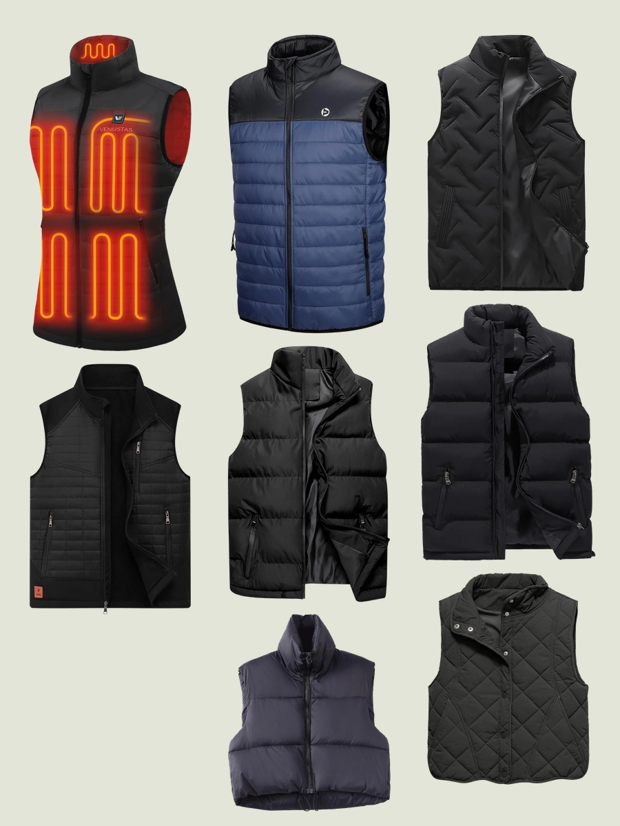 Vest Towing: Style with a Black Puffer Twist