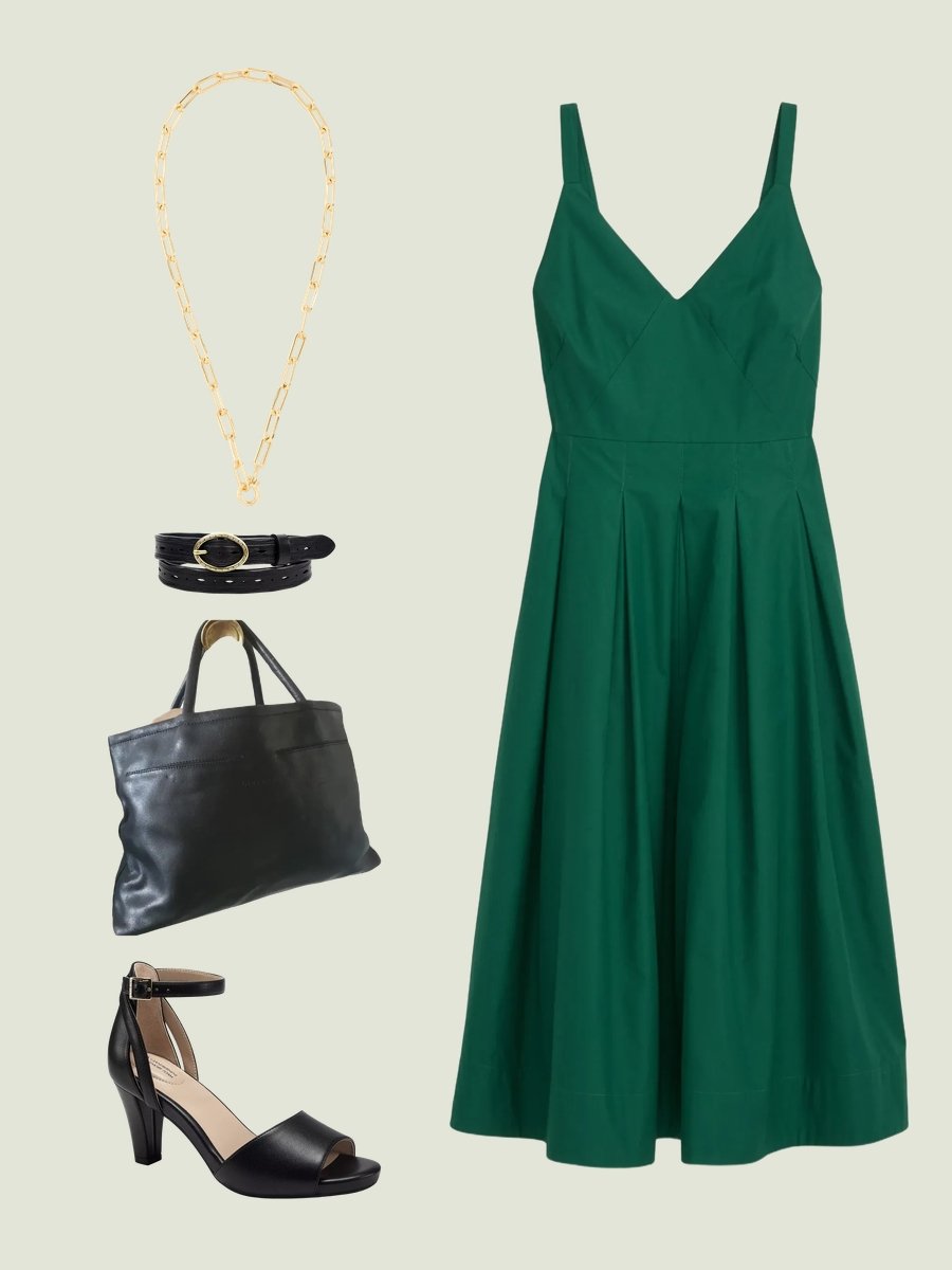 What Shoes to Wear with an Emerald Green Dress?