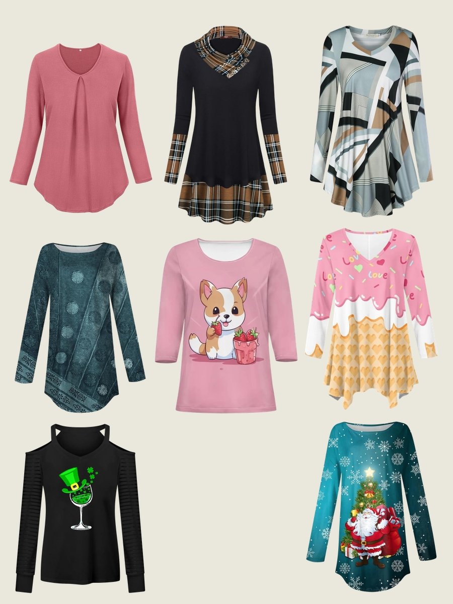 Love Your Look: Women's Long Sleeve Tunic Tops