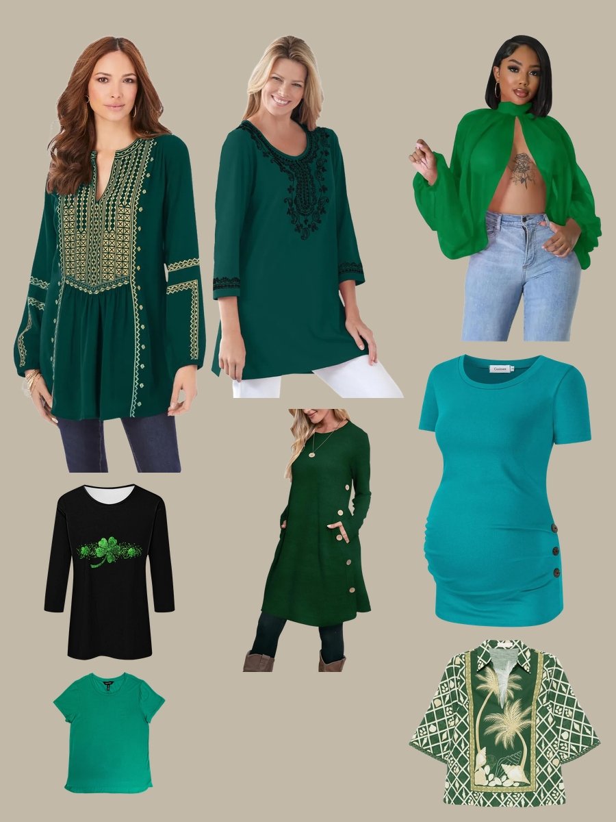 Women Emerald Green & Black Vintage Tunic - Amazon Pick!