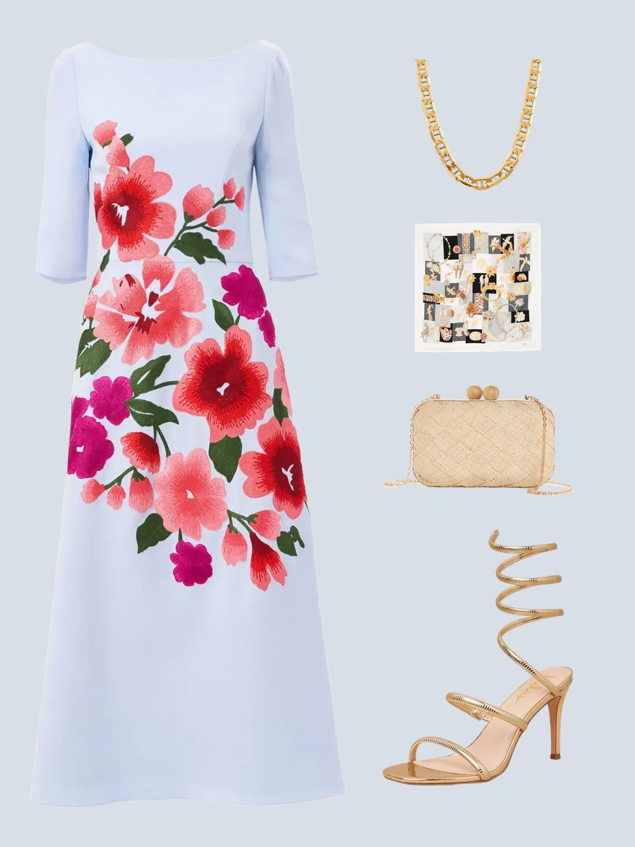 How to See White and Gold Dress with Chic Flair