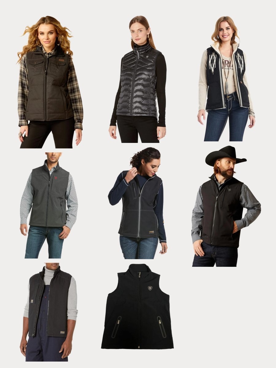 Master Style with the Black Mens Ariat Vest