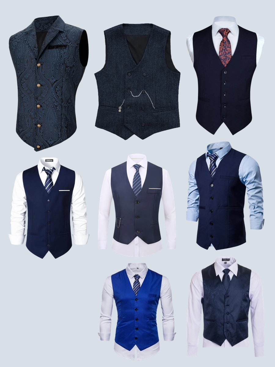 Men Vest Suit: Mastering Sleek Navy Tailoring
