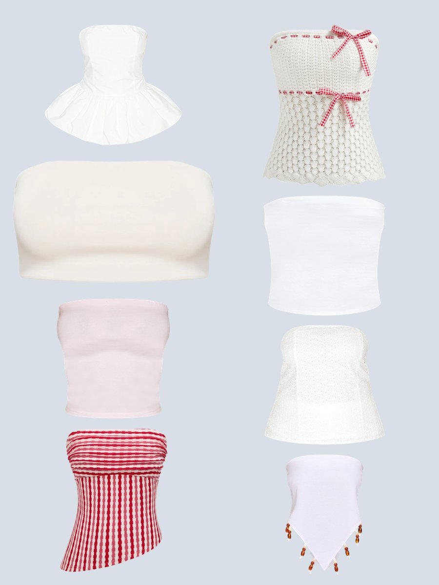 White Bandeau Top: Style it Your Way!