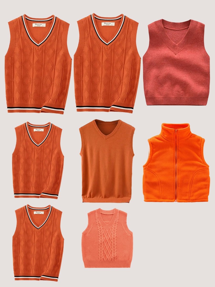 Unleash Your Style with an Orange Sweater Vest!