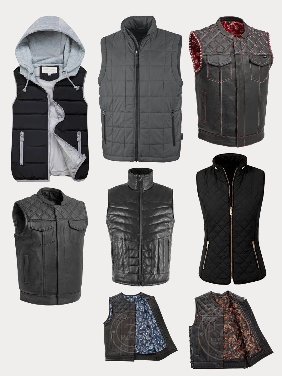 Unlock Chic: Black Quilted Vest Restraint