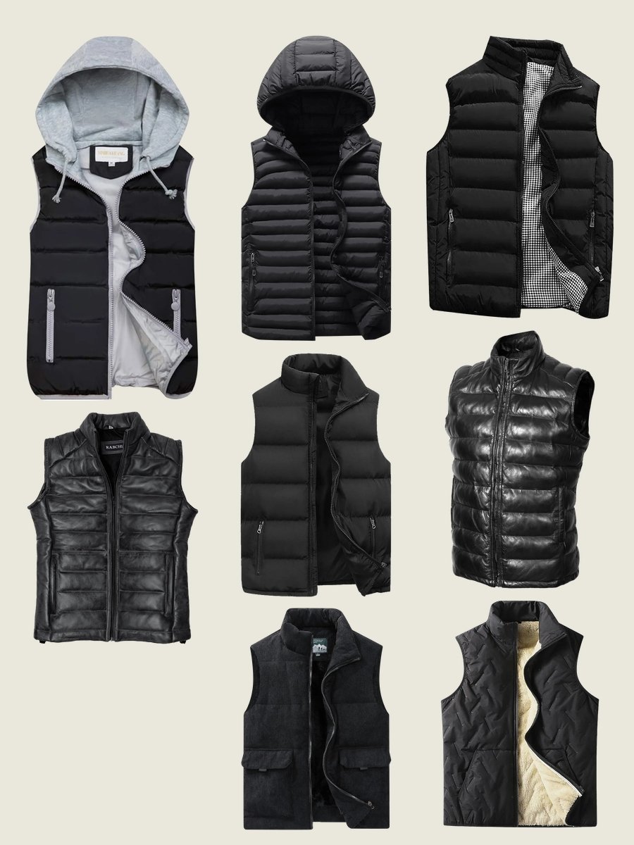 Chic Black Quilted No Sleeve Vest Vibes