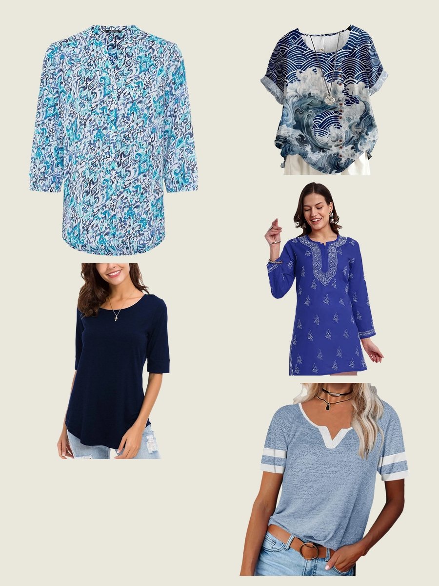 Tunic Men's Style: Blue Cotton Perfection