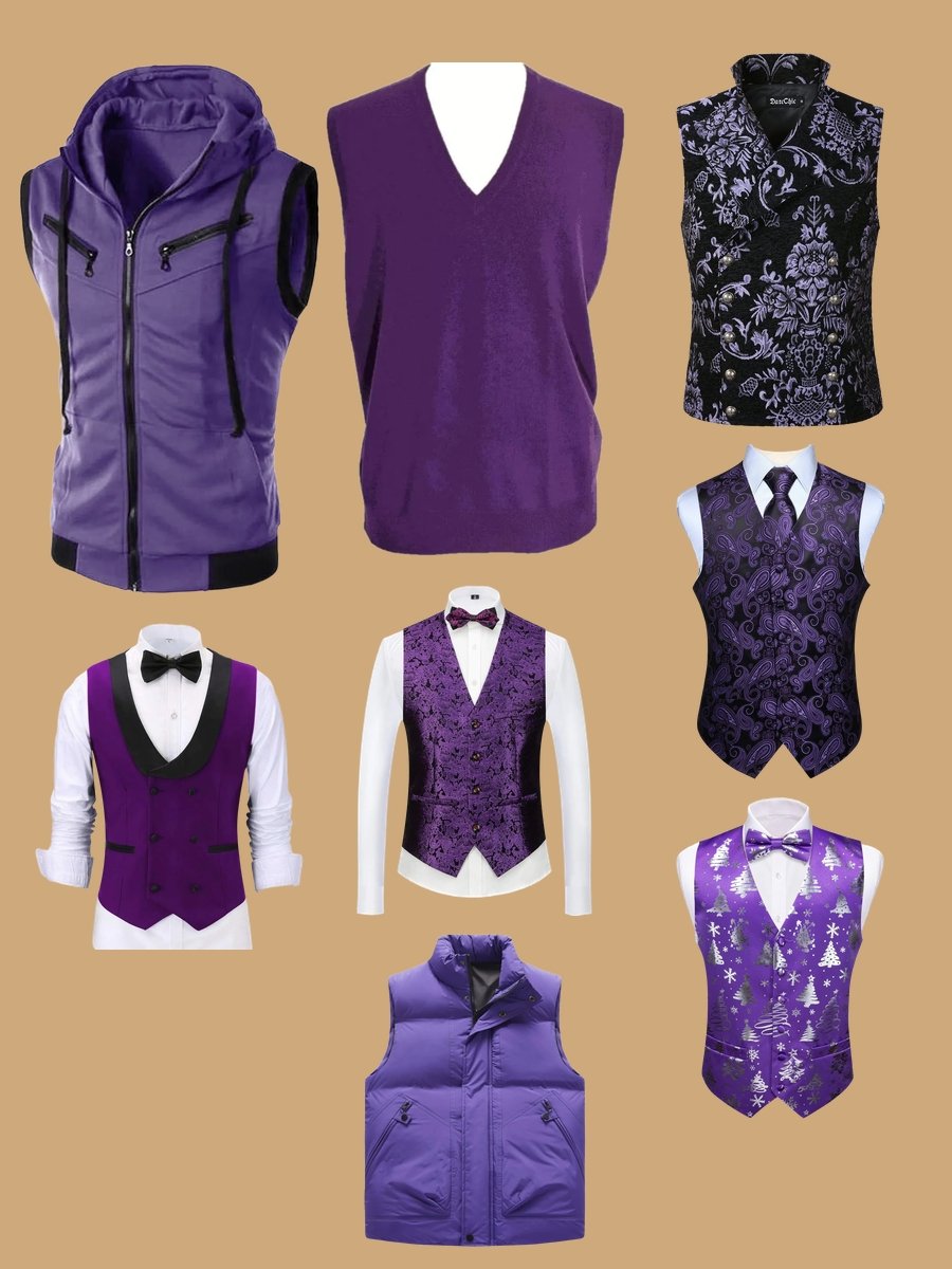 Dive Into Style with a Men's Purple Vest!