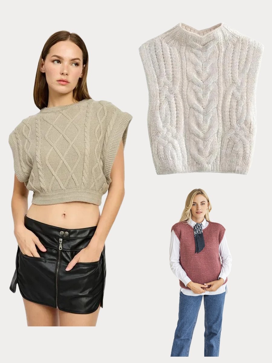 Vest Sweater Magic: Cable Knit Chic For Everyone