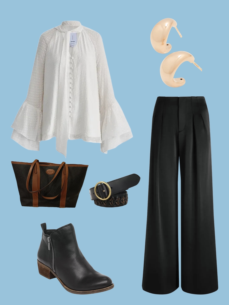 What Top to Wear with Wide Leg Trousers