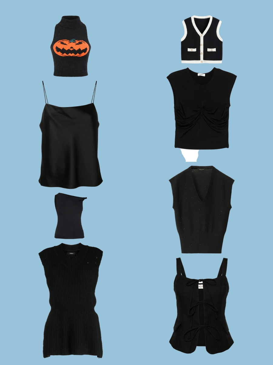 Keep It Close: Black Sleeveless Vest Top That Slays