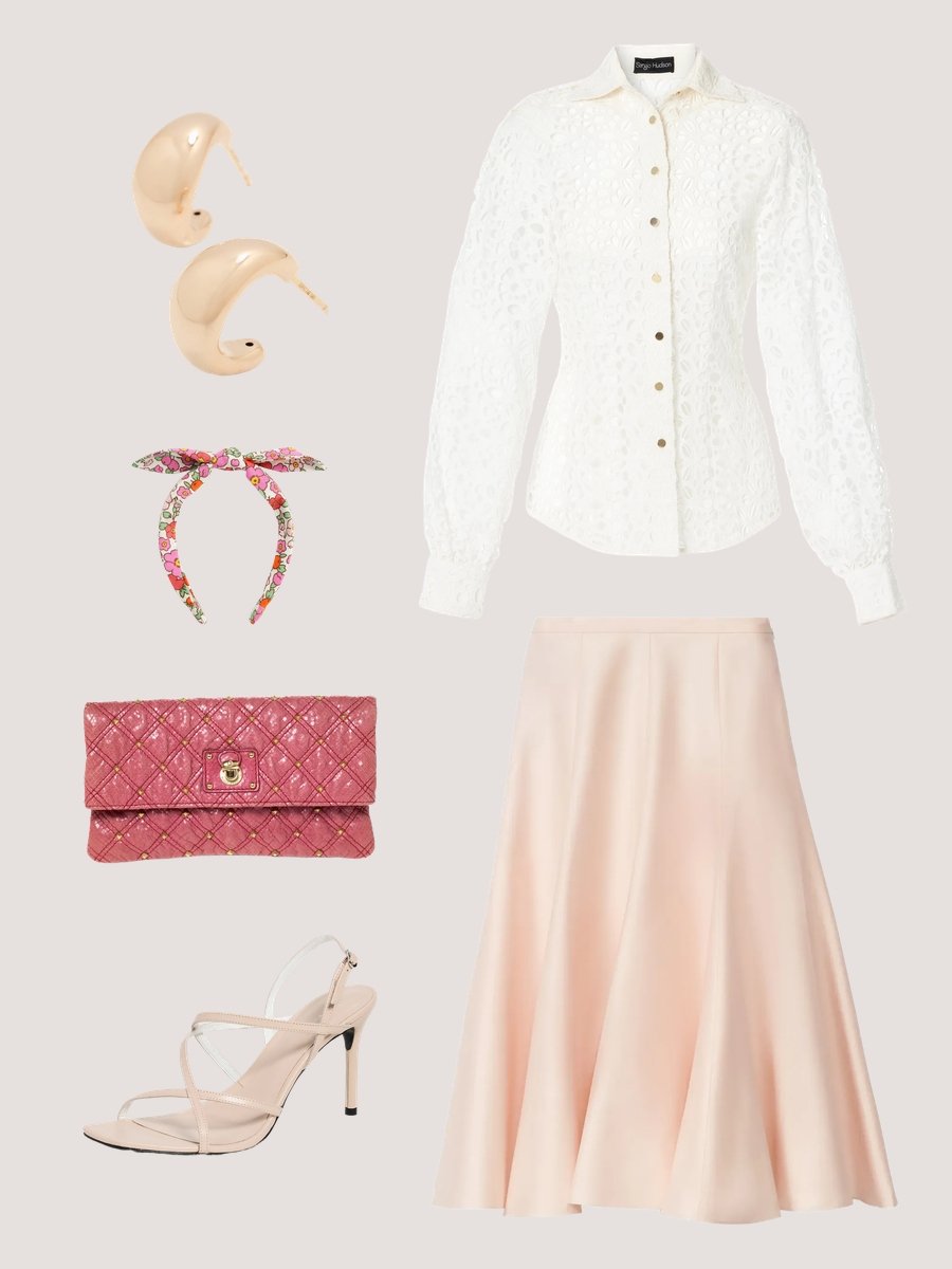 Women's Light Pink Skirt: Valentine's Day Style