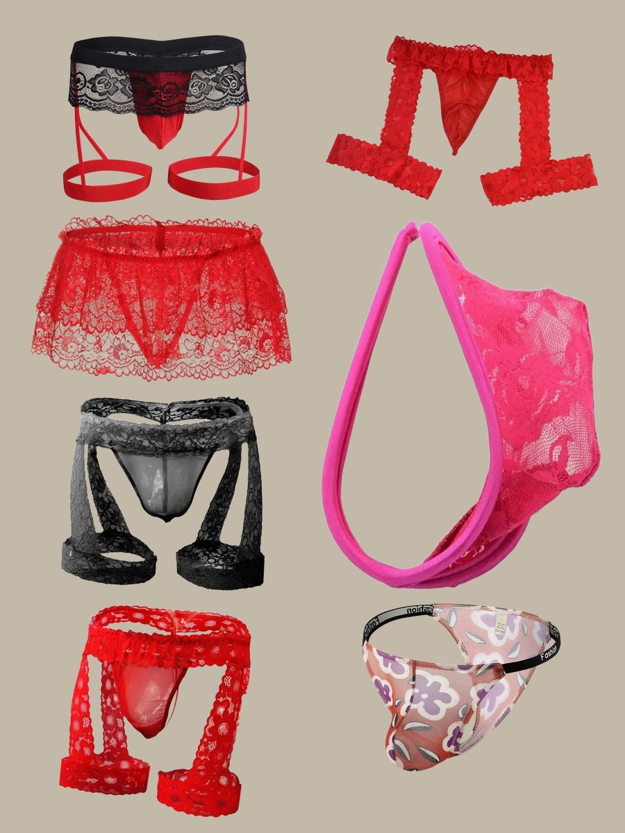 Dive into Style with the Red Lace Bikini Thong