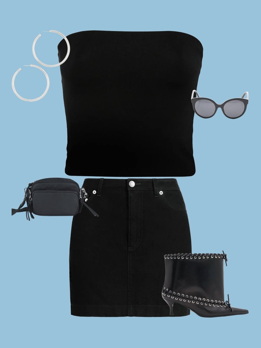 Sizzle in a 2 Piece Tube Top and Skirt Outfit