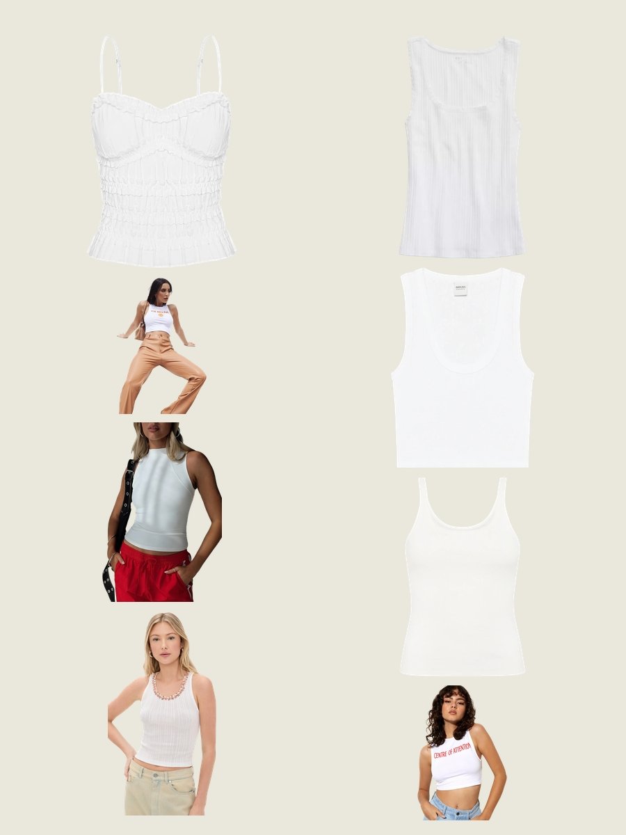 Crop Tanks All Day: Style a White Ribbed Tank