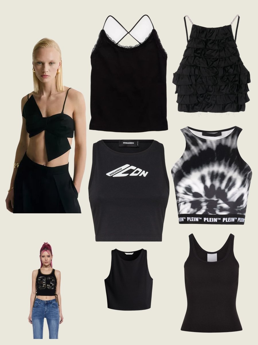 Black Cropped Tank Top: Chic and Timeless Vibes
