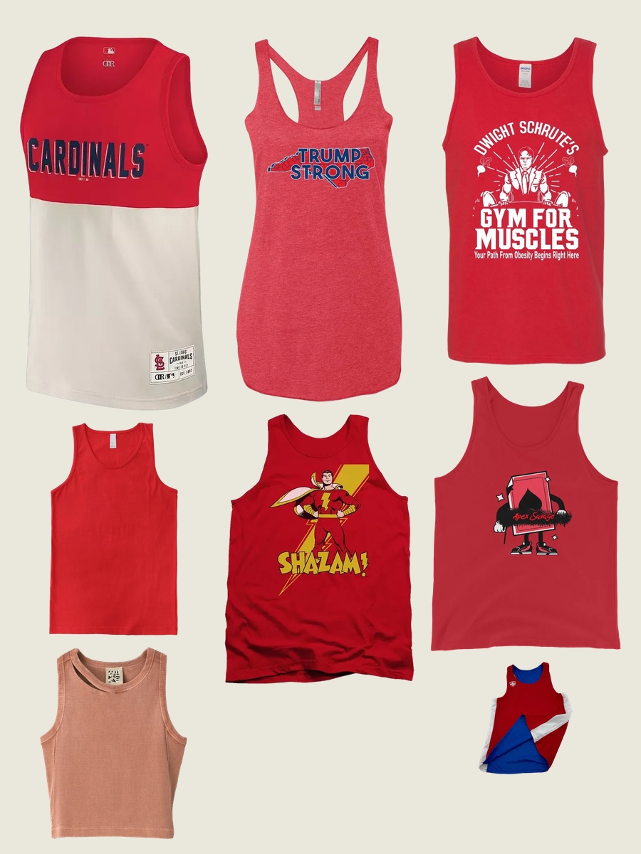 Revamp with Red: Dazzling Red Tank Tops!