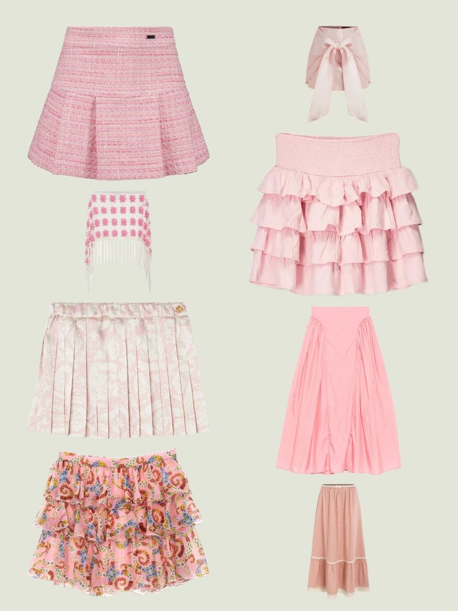 Twirl in Style: Cherry Blossom Women's Light Pink Skirt