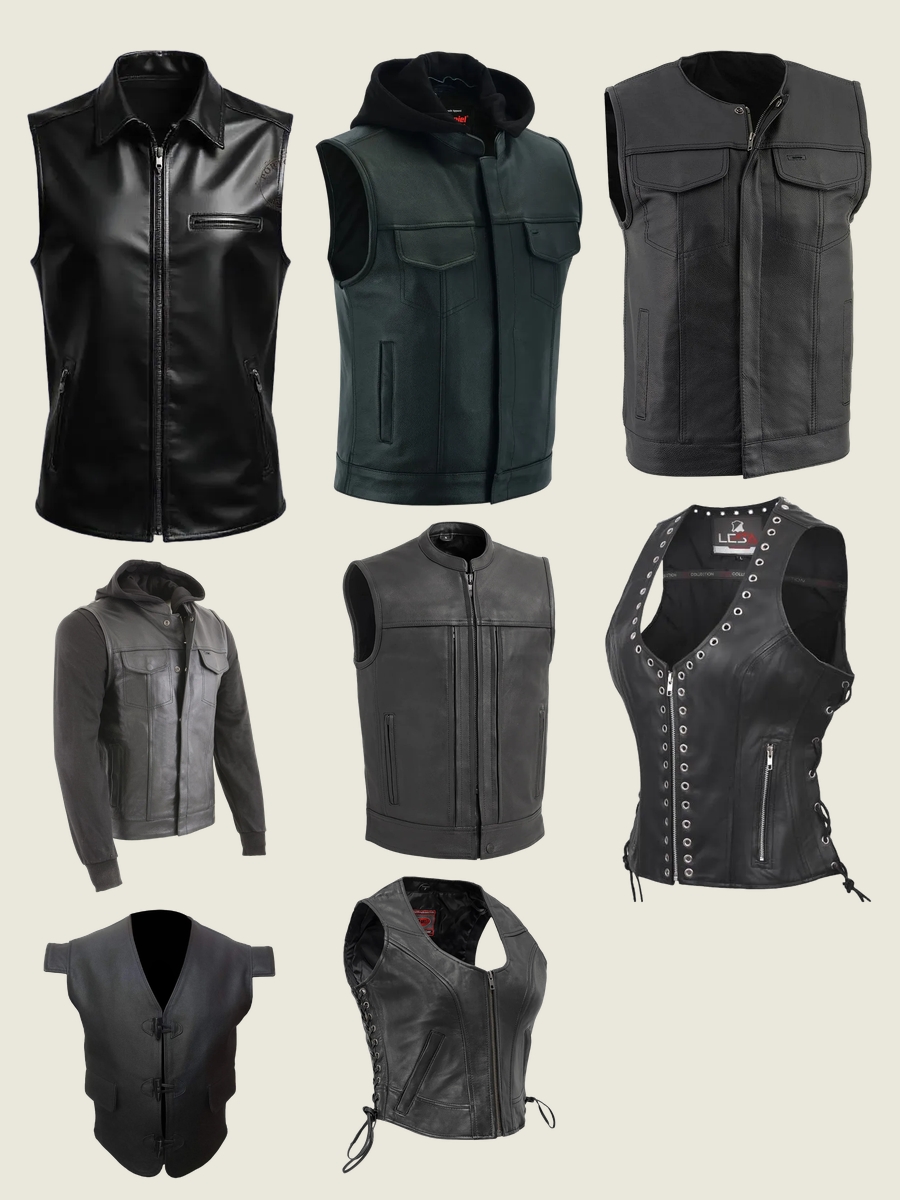 Rock the Scene: Black Leather Cow Vest Styles